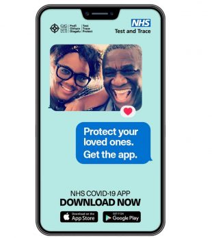 A photo of the NHS COVID-19 app